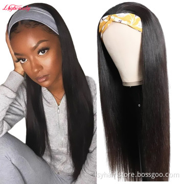 Throw On And Go Super Easy Headband Wigs 100 Non Lace Glueless Human Hair Half Wigs, Beginner Starter Friendly DIY Hair Wigs